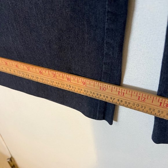 W Work To Weekend Blue Jeans Womens 16 Wide Leg Mid Rise Pocket Relaxed - Picture 7 of 11